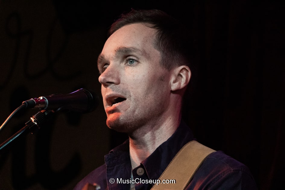 Close-up of Tobias Ben Jacob singing