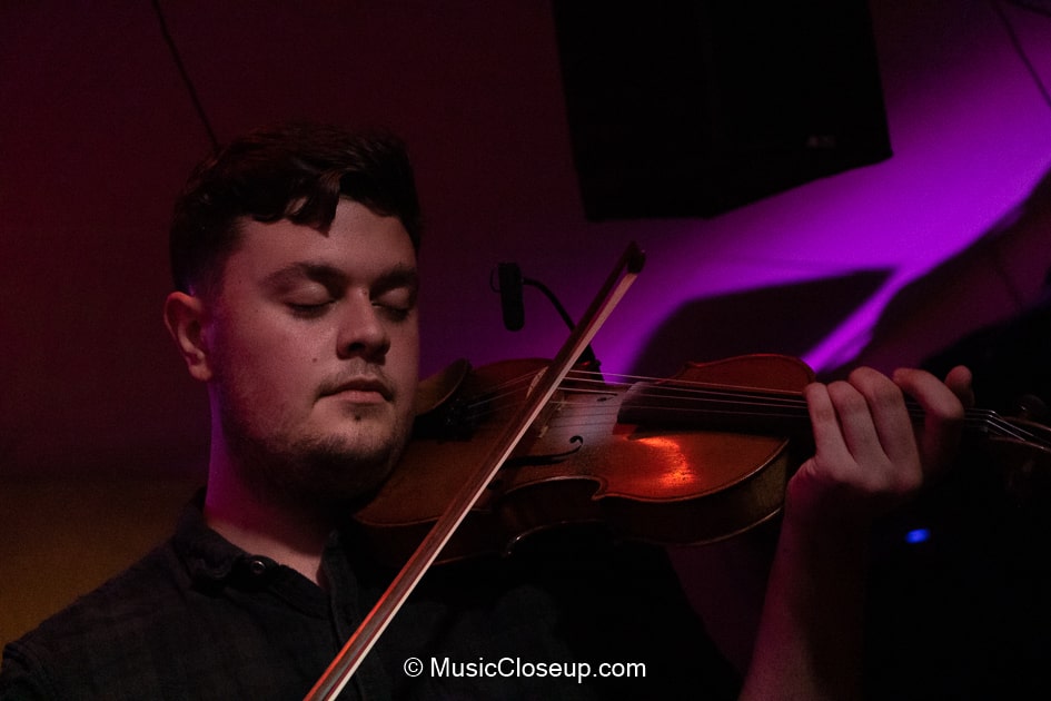 Ciaran ALgar playing fiddle